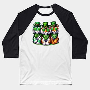 St Patricks Day Trio of Tigers Baseball T-Shirt